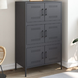 Ντουλάπι Ανθρακί 68x39x113 εκ. από Ατσάλι 842960