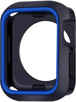 Θήκη Σιλικόνης για Apple Watch Series 44mm Μαύρο - Μπλε
