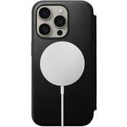 Nomad Modern Leather Folio - MagSafe Δερμάτινη Θήκη - Πορτοφόλι Apple iPhone 15 Pro - Black (NM01627685)