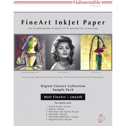 Hahnemuhle Digital FineArt A 4 Testpack matte, smooth papers