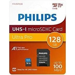 Philips microSDXC 128GB Class 10 U3 UHS-I + Adapter