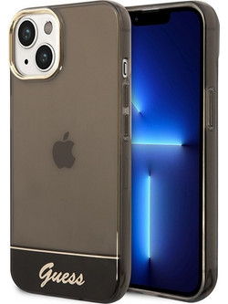 Guess Translucent Back Cover Transparent / Black (iPhone 14 Plus)