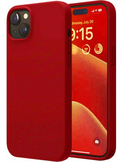 Θήκη Rubber Ενισχυμένης Σιλικόνης για iPhone 14 Κόκκινο