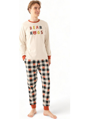Πιτζαμα ανδρική Family Edition Rolypoly Bear Hugs RP3175M-Εκρού