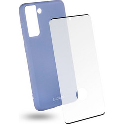 EGOBOO backcover for Samsung S21, Light Violet + Tempered Glass