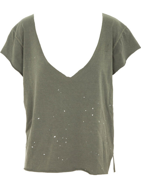 CROSSLEY W MM V NECK T-SHIRT - IVIKEN-CE20CU KHAKI