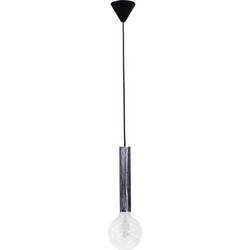 Heronia Lighting Minimal Silver Κρεμαστό Φωτιστικό Οροφής Μονόφωτο E27 Ασημί 34-0187