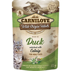 Carnilove Adult Wild Origin Fillets Grain Free with Duck & Catnip 85gr