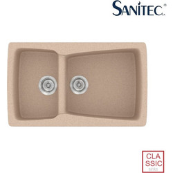 Sanitec Classic 320 Επικαθήμενος Νεροχύτης Γρανίτη Αντιστρεφόμενος Ματ Granite Sand 79x50cm