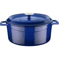 Lava Blue Μαντεμένια Κατσαρόλα Εμαγιέ Επίστρωση 28cm