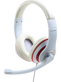 Gembird MHS-03-WTRD Gaming Headset On Ear White