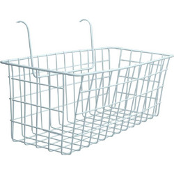 Μεταλλικό Κρεμαστο Καλάθι 38x15x20cm Άσπρο ή Μαύρο