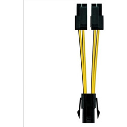 ΚαλώδιοΤροφοδοσίας NANOCABLE CABLE ALIM. 4PIN/H-4+4PIN/M 15CM Straight