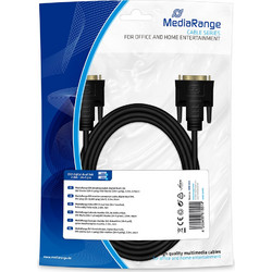 Καλώδιο MediaRange DVI monitor connection, digital dual link, DVI plug (24+1)/DVI plug (24+1) 2.0m, black Μαύρο
