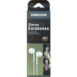KINGLEEN i1915 Ακουστικά Ενσύρματα 3.5mm in-Ear Wired Earphone 1.2Μ - Χρώμα: Λευκό