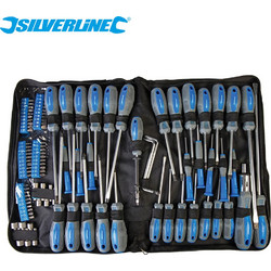 Σετ κατσαβιδιών 100τεμ. σε υφασμάτινη θήκη SILVERLINE 283983