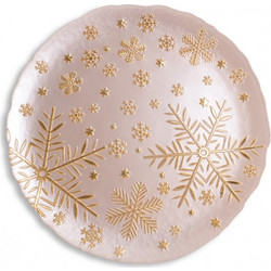 ΠΙΑΤΕΛΑ SNOWFLAKE ΓΥΑΛΙΝΗ 32,5εκ