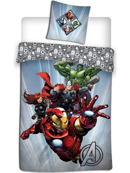Σετ Παπλωματοθήκη 140X200 + Μαξιλαροθήκη 63X63 AVENGERS AYM-021AVG-DVM