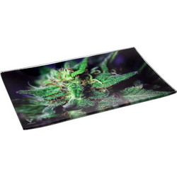 V-Syndicate Γυάλινος Rolling Tray Δίσκος - Blue Dank - Small (26x16cm)