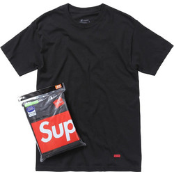 Supreme X Hanes Tagless Tees (3 PACK) Black