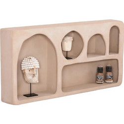 ΡΑΦΙ ΤΟΙΧΟΥ ΣΕΙΡΑ SANTORINI HM18063.02 MDF ΣΕ ΚΑΦΕ 120x18x60Υεκ