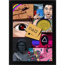 Ξύλινο κάδρο με θέμα Squid Game