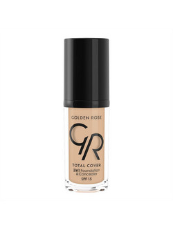 Golden Rose Total Cover 2 In 1 & Concealer 05 Cool Sand Liquid Foundation SPF15 30ml