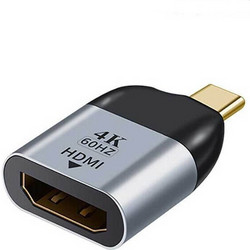 Adapter USB Type-C Male To HDMI 1.4V Female Black-Gray HDTV 4K 60Hz