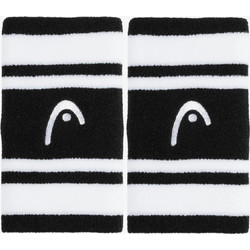 Head Striped Tennis Wristbands 5" x 2 Black / White