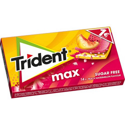 Trident Max Peach Watermelon Τσίχλες 27gr Τεμάχιο