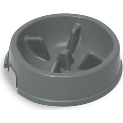 PetMax Slow Food Bowl - Μπολ Αργού Ταΐσματος Σκύλων - Γκρι