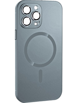 ObaStyle Metal Effect Magnetic Soft Cover Case για Apple iPhone 12 Pro - Γαλάζιο