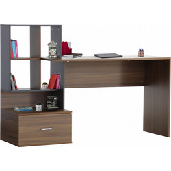 HomeMarkt Γραφείο Ξύλινο με Βιβλιοθήκη 149x48x105cm HM8993.01