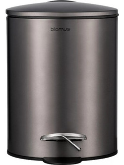 Blomus TUBO Χαρτοδοχείο Μπάνιου Με Καπάκι Soft Close 3 Lt - Burned Metal