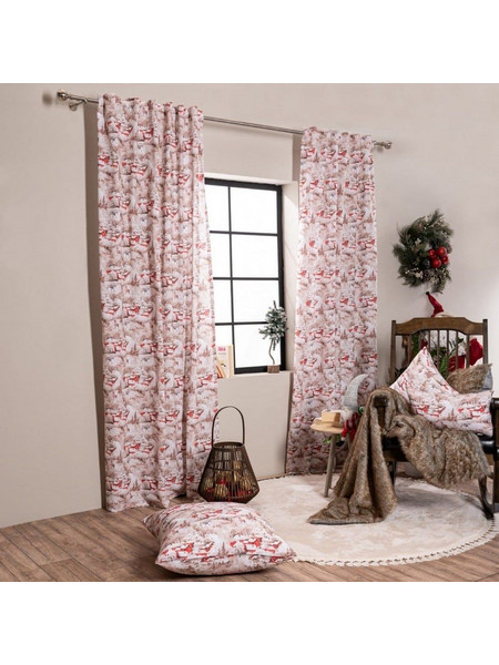 Teoran Κουρτίνα Floral με Τρέσα 140x260 Bremen