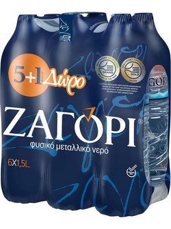 Ζαγόρι Φυσικό Μεταλλικό Νερό 6x1,5lt