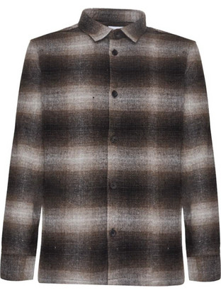 SEINSE πουκάμισο ανδρικό καρό Camicia M/L - Καφέ