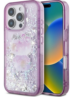 Hello Kitty Liquid Glitter 50TH Anniversary Party iPhone 16 Pro Max Case - Purple