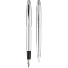 Σετ Δώρου Noble 35 Διπλό (Fountain Pen + Ball Point ) Χρωμέ Σε Premium Box Sc-54373 Scrikss