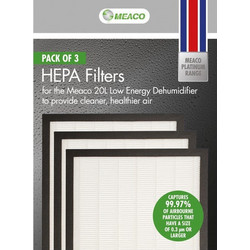 Meaco 20L Platinum Φίλτρα HEPA για Αφυγραντήρα 3τμχ 44351001
