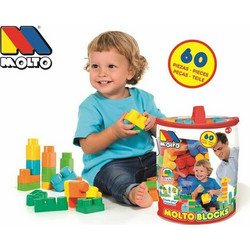 Δοχείο Με Δομικά Στοιχεία Molto Blocks (60 pcs)