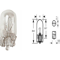 Λάμπα Ring R501 Ακάλυκη W5W Capless Bulb / Side and Tail / Panel / Interior 12V 5W W2.1X9.5d | Ring