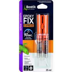 ΚΟΛΛΑ ΕΠΟΞΙΚΗ 2 ΣΥΣΤΑΤΙΚΩΝ 25ml (ΣΥΡΙΓΓΑ 90sec) EPOXY FIX EXPRESS BOSTIK 83990301 Ποσοτ.6.00