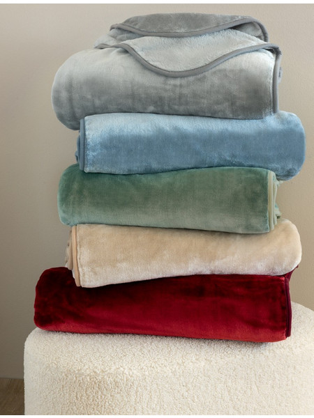 Κουβέρτα Υπέρδιπλη Βελουτέ / Velour 220x240 - Palamaiki - Velour/3 - Olive - Λαδί