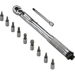 ΔΥΝΑΜΟΚΛΕΙΔΟ/ΡΟΠΟΚΛΕΙΔΟ TORQUE (ΤΟΡΞ) 1/4'' 525Nm 28cm CRV ΜΕ 9 ΜΥΤΕΣ & ΠΡΟΕΚΤΑΣΗ ΜΗΚΟΥΣ 10cm LAMPA - 1 Τεμ