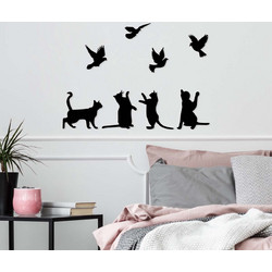 Διακοσμητικό Τοίχου (110x79) A-G Birds Playing With Cats 899SKL2553
