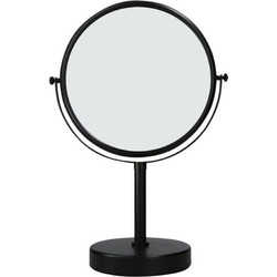 JVD 8661688 Fiesta Καθρέπτης μεγεθυντικός, διπλής όψης, επιτραπέζιος, μαύρος ματ Μαύρο