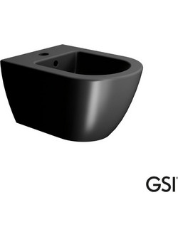 Μπιντέ Κρεμαστός GSI Pura 8864-401 Ardesia Μαύρο Ματ 36x50cm 500-8864-401