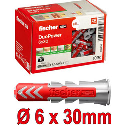 FISCHER 535453 Βύσμα πλαστικό DuoPower O6x30mm (100 τεμ)