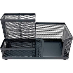 METRON ΣΕΤ ΓΡΑΦΕΙΟΥ ΜΕΤΑΛΛΙΚΟ 3 ΘΕΣΕΩΝ 18.6x9.5x10.2cm ΜΑΥΡΟ
